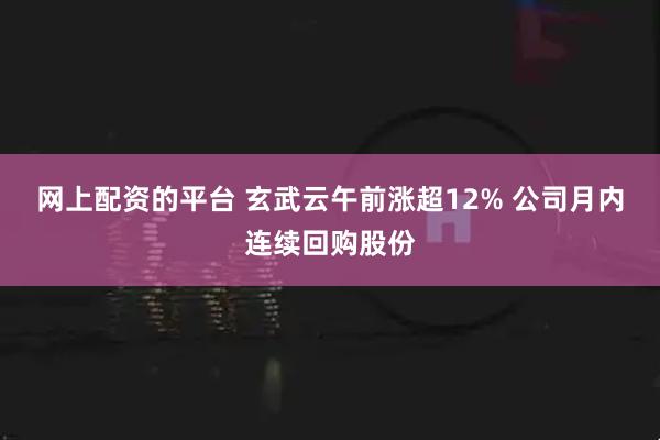 网上配资的平台 玄武云午前涨超12% 公司月内连续回购股份